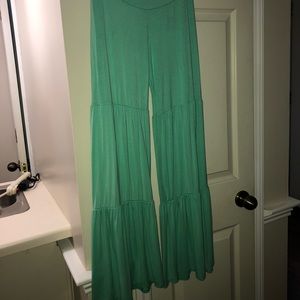 Mint Green Ruffle Pants, youth size XL